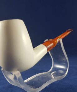 Hand Carved Smooth Billiard Straight Meerschaum Pipe