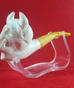 Viking Skull Hand Carved Meerschaum Pipe