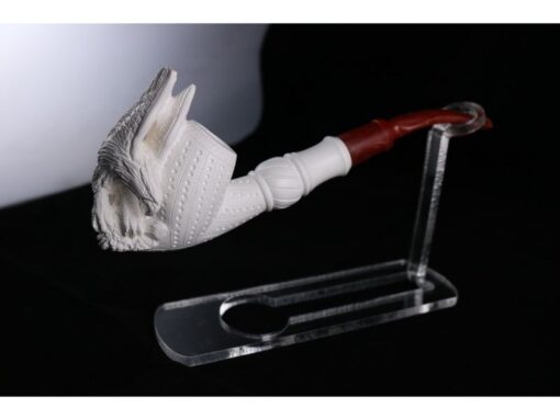 Hand Carved Eagle Figure Meerschaum Pipe