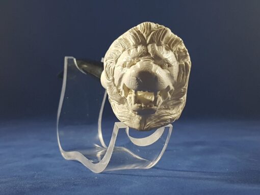 Hand Carved Lion Head, Hand-Carved Pipe, The Best Quality Meerschaum, Unsmoked Meerschaum
