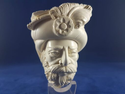 Hand Carved Sultan Head Meerschaum Pipe,Block Meerschaum, Hand Carved Meerschaum Pipe, Meerschaum Pfeife