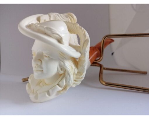 British Lady Meerschaum Pipe, Lady Pipe, The Block Meerschaum, Hand Carved Meerschaum Pipe, Turkish Meerschaum, 100%