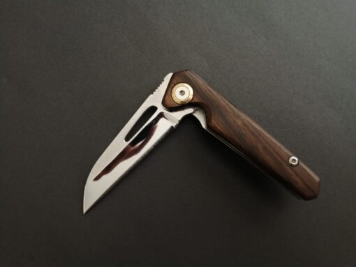 Personalized Pocket Folding Knife, Pocket Knife, Walnut Wood Handle, Handmade Pocket Knife, Custom Knife, Gift for Him,  Stainless steel 441