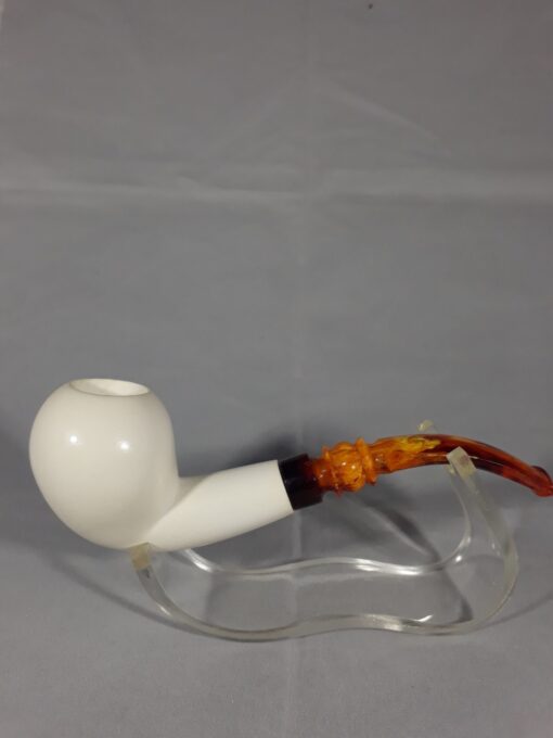 Apple Smooth Meerschaum Pipe, Meerschaum Pipe, Handmade Meerschaum Pipes, Artisan Pipes, Handmade Art, Block Meerschaum