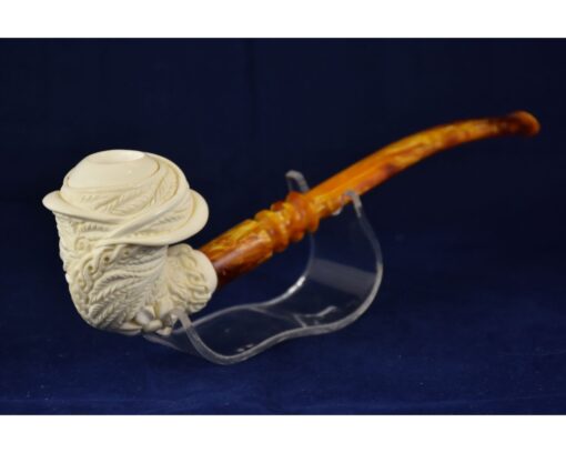 Freehand Churchwarden Meerschaum Pipe, Handmade Meerschaum Pipes, Artisan Pipes, Block Meerschaum