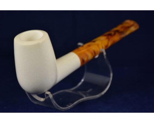 Smooth Classic Pipe, Straight Stem Pipe, Meerschaum Pipe, Handmade Meerschaum Pipes, Artisan Pipes, Block Meerschaum