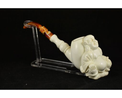 Buddha Meerschaum Pipe, Old Man Pipe, Meerschaum Pipe, Handmade Meerschaum Pipes, Artisan Pipes, Block Meerschaum