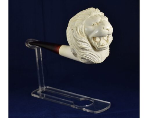 White Lion Meerschaum Pipe, Meerschaum Pipe, Handmade Meerschaum Pipes, Artisan Pipes, Block Meerschaum, Turkish Meerschaum