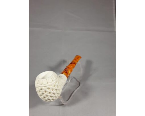 Golf Lattice Meerschaum Pipe, Meerschaum Pipe, Handmade Meerschaum Pipes, Artisan Pipes, Block Meerschaum, Turkish Meerschaum