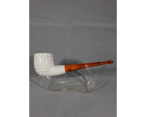 Handmade Golf Lattice Meerschaum Pipe, Meerschaum Pipe, Handmade Meerschaum Pipes, Artisan Pipes, Block Meerschaum, Turkish Meerschaum