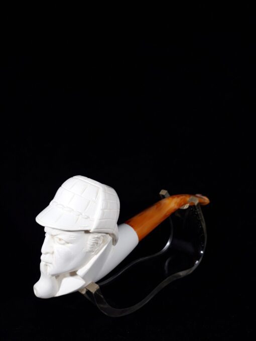 Sherlock Meerschaum Pipe, Handmade Meerschaum Pipes, Artisan Pipes, Handmade Art, Block Meerschaum