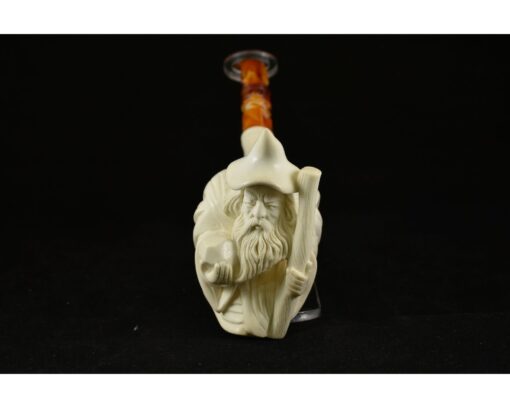 Large Gandalf Meerschaum Pipe, Magician Pipe, Dumbledore Pipe, Wizard Meerschaum Pipe, Block Meerschaum, Lord of the Rings PIpe