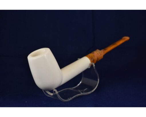 Smooth Straight Stem Pipe, Straight Stem Smooth Pipe, Handmade Meerschaum Pipes, Artisan Pipes, Block Meerschaum