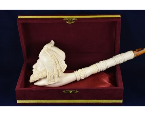 Sultan Meerschaum Pipe Long Stem, Handmade Meerschaum Pipes, Artisan Pipes, Block Meerschaum, Turkish Meerschaum