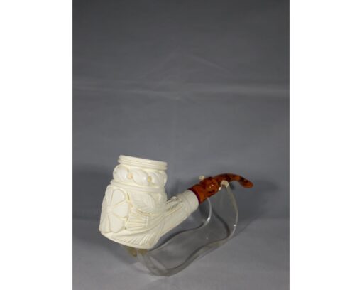 Handmade Embossed Floral Meerschaum Pipe, Handmade Meerschaum Pipes, Artisan Pipes, Block Meerschaum, Turkish Meerschaum