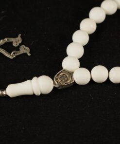 White Rosary, Handmade Meerschaum Rosary, Artisan Pipes, store Block Meerschaum, Turkish Meerschaum, Handmade Rosary