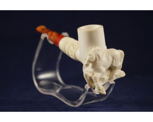 Racing Horse Meerschaum Pipe, Unsmoked Block Meerschaum, Meerschaum Pipe, Artisan Pipes, Turkish Meerschaum, Block Meerschaum