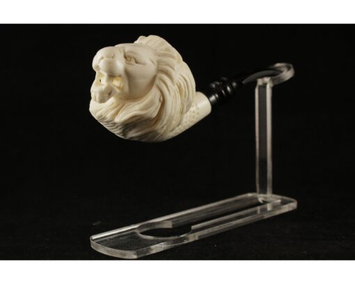 Hand Carved Lion Meerschaum Pipe, Handmade Meerschaum Pipes, Artisan Pipes, Handmade Art, Block Meerschaum, Lion Pipe