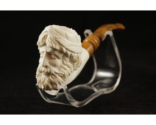 Roman Emperor Meerschaum Pipe, Bearded Man Pipe, , Handmade Meerschaum Pipes, Artisan Pipes, Block Meerschaum