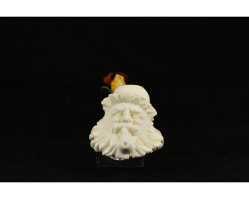 Handmade Dunhill Meerschaum Pipe, Artisan Pipes, Block Meerschaum, Turkish Meerschaum, Figural Pipes, Old Man, Bearded Man