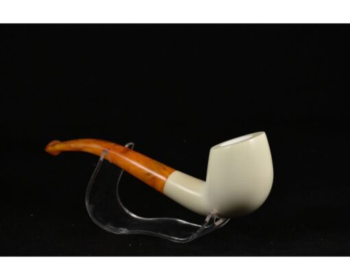 Handmade Classic Apple Smooth Pipe, Meerschaum Pipe, Unsmoked Block Meerschaum, Meerschaum Pipe, Handmade Meerschaum Pipes, Artisan Pipes, Block Meerschaum