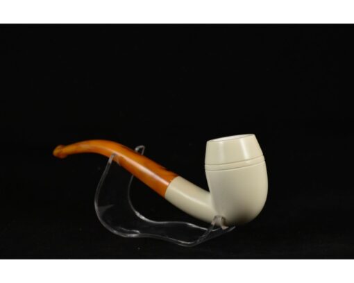 Classic Smooth Pipe, Meerschaum Pipe with Lines, Unsmoked Block Meerschaum, Meerschaum Pipe, Handmade Meerschaum Pipes, Block Meerschaum