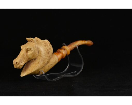 Handmade Horse Meerschaum Pipe, Customized Pipe, Unsmoked Block Meerschaum, Meerschaum Pipe, Handmade Meerschaum Pipes, Artisan Pipes, Turkish Meerschaum