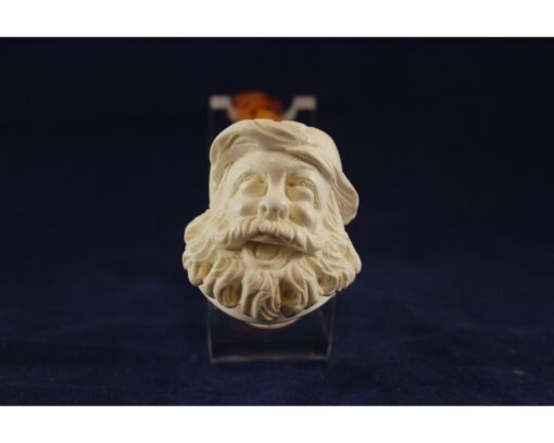 Santa Meerschaum Pipe, Handmade Meerschaum Pipes, Artisan Pipes, Block Meerschaum, Turkish Meerschaum, Figural Pipes, Old Man, Bearded Man