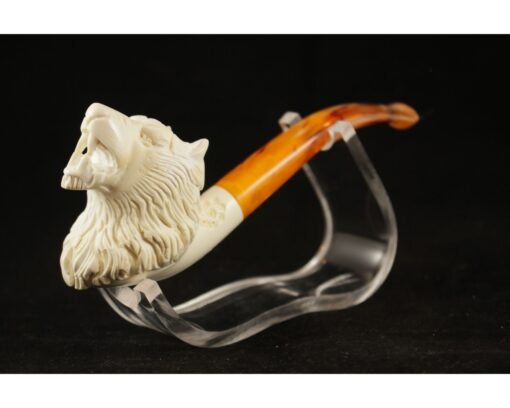 Wolf Handmade Meerschaum Pipe, Artisan Pipes, Block Meerschaum, Turkish Meerschaum, Figural Pipes, Werewolf Meerschaum Pipe