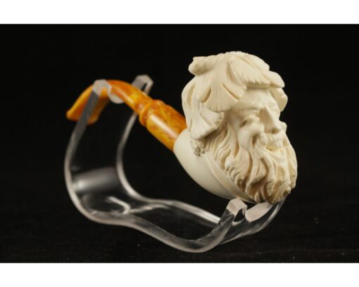 Wine God Bachhus Meerschaum Pipe, Handmade Meerschaum Pipes, Artisan Pipes, Block Meerschaum, Turkish Meerschaum