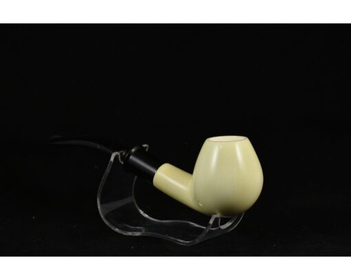 Smooth Pipe Half Bent Meerschaum Pipe, Handmade Meerschaum Pipes, Artisan Pipes, Block Meerschaum