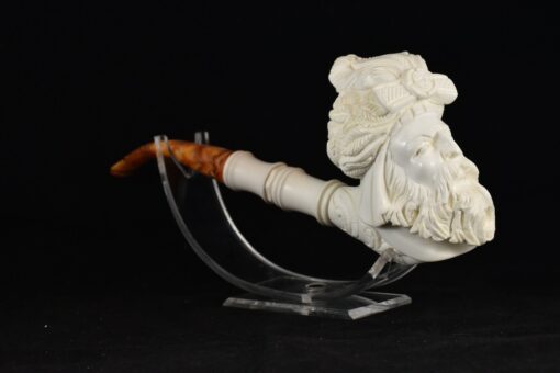 Handmade Long Stem Sultan Meerschaum Pipe, Unsmoked Block Meerschaum, Meerschaum Pipe, Artisan Pipes, Turkish Meerschaum, Block Meerschaum