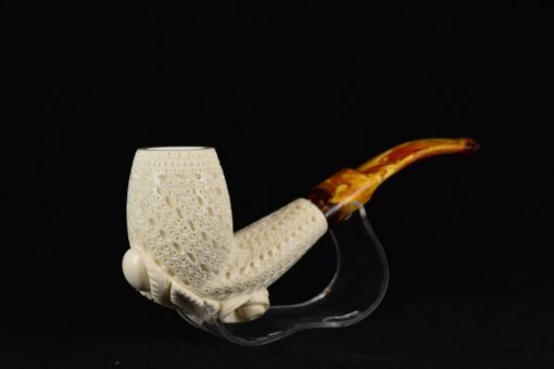 Lattice Meerschaum Pipe, Unsmoked Block Meerschaum, Meerschaum Pipe, Handmade Meerschaum Pipes, Artisan Pipes, Block Meerschaum