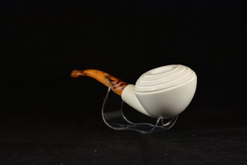 Hand Carved Squat Tomato Meerschaum Pipe, Meerschaum Pipe, Handmade Meerschaum Pipes, Artisan Pipes, Handmade Art, Block Meerschaum