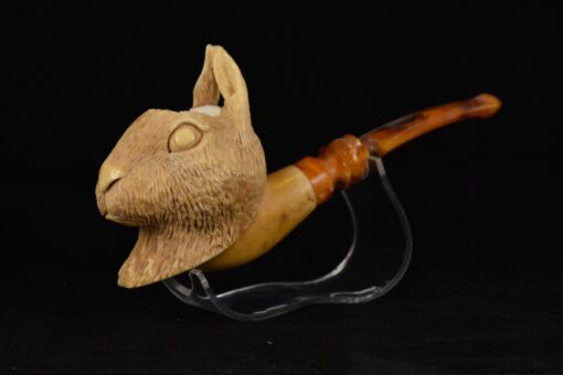 Rabbit Meerschaum Pipe, Customized  Pipe, Personalised Handmade Meerschaum Pipes, Artisan Pipes, Block Meerschaum, Turkish Meerschaum, Easter Pipe