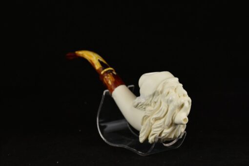 Bearded Man Meerschaum Pipe, Handmade Meerschaum Pipes, Artisan Pipes, Block Meerschaum, Turkish Meerschaum, Figural Pipes, Old Man