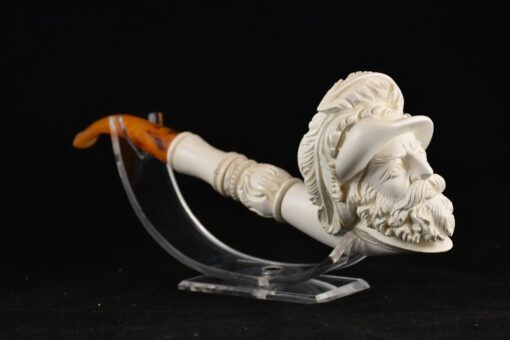 Long Stem Artist Meerschaum Pipe, Artist Pipe, Unsmoked Block Meerschaum, Meerschaum Pipe, Turkish Meerschaum, Block Meerschaum