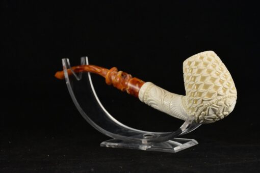 Long Stem Classical Pipe, Meerschaum Pipe, Handmade Meerschaum Pipes, Artisan Pipes, Handmade Art, Block Meerschaum