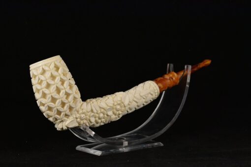 Long Stem Freehand Meerschaum Pipe, Meerschaum Pipe, Handmade Meerschaum Pipes, Artisan Pipes, Block Meerschaum