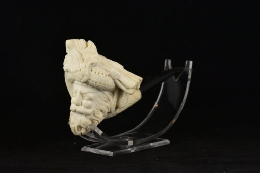 Hand Carved Ottoman Empire Meerschaum Pipe, Sultan Pipe, Unsmoked Block Meerschaum, Meerschaum Pipe, Artisan Pipes, Turkish Meerschaum, Sultan Pipe