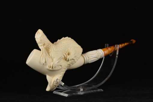 Dragon Meerschaum Pipe, Meerschaum Pipe, Handmade Meerschaum Pipes, Artisan Pipes, Block Meerschaum