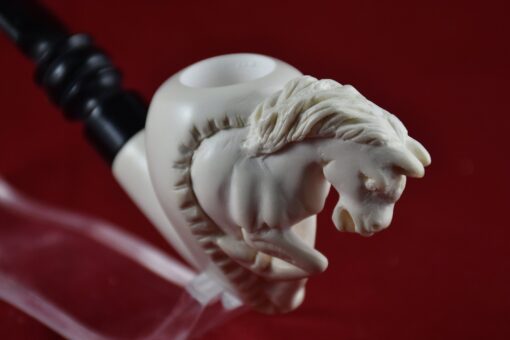 Hand Carved Horse Meerschaum Pipe, Hand-Carved Meerschaum Pipe, The Best Quality Meerschaum, Unsmoked Meerschaum, Block Meerschaum Horse Pipe