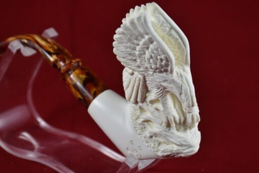 Hand Carved Eagle Meerschaum Pipe, Hand-Carved Pipe, The Best Quality Meerschaum, Unsmoked Meerschaum
