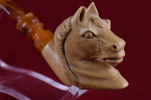 Hand-Carved Horse Pipe, Meerschaum Pipe, The Best Quality Meerschaum, Unsmoked Meerschaum, Block Meerschaum Horse Pipe