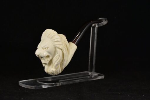 Hand Carved Lion Meerschaum Pipe, Meerschaum Pipe, Handmade Meerschaum Pipes, Artisan Pipes, Handmade Art, Block Meerschaum, Lion Pipe, Aslan Pipe