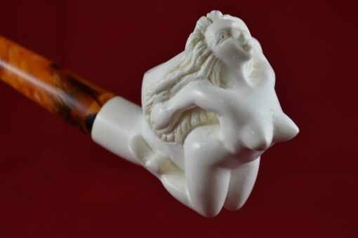 Deluxe Hand-Carved Naked Lady Meerschaum Pipe, 100% Solid Block Meerschaum Pipe, Erotic Pipe, Turkish Meerschaum