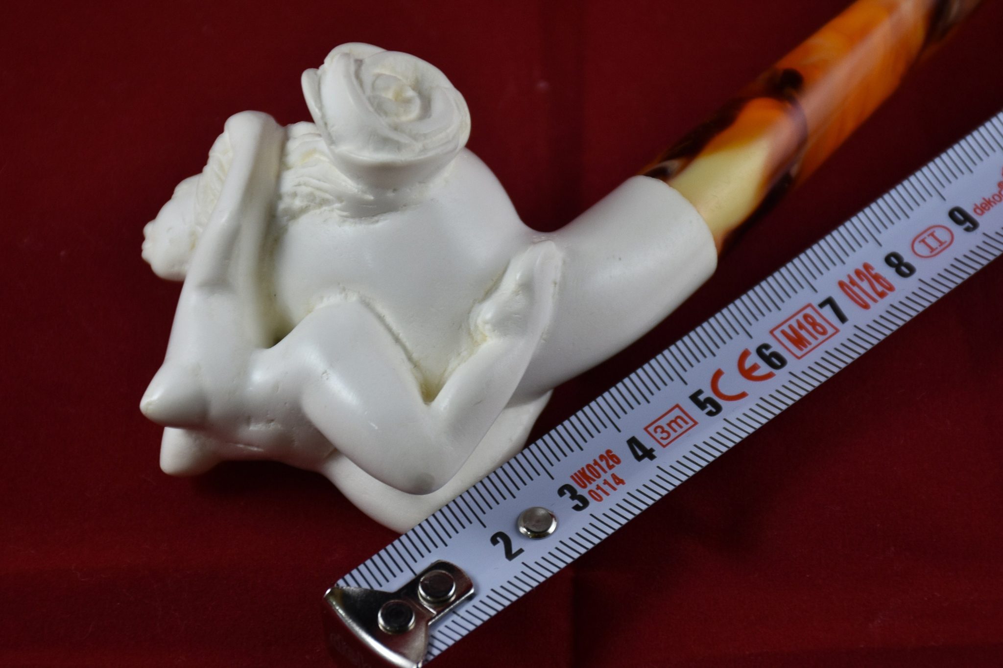 Deluxe Hand Carved Naked Lady Meerschaum Pipe Solid Block