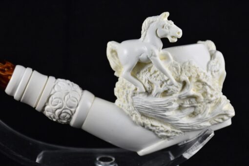 Horse Meerschaum Pipe, Unsmoked Meerschaum, Block Meerschaum Horse Pipe