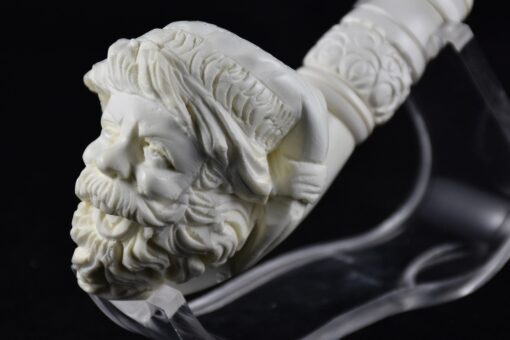 Santa Claus Meerschaum Pipe, The Block Meerschaum, Hand Carved Meerschaum Pipe, 100% Solid Block Meerschaum Pipe