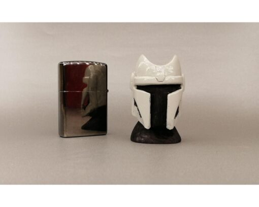 Mandalorian Cigar Holder, Hand Carved Cigar Holder, Mandalorian Figure, Hornbeam Cigar Holder